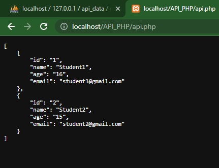 Creating API in PHP Output in JSON Format