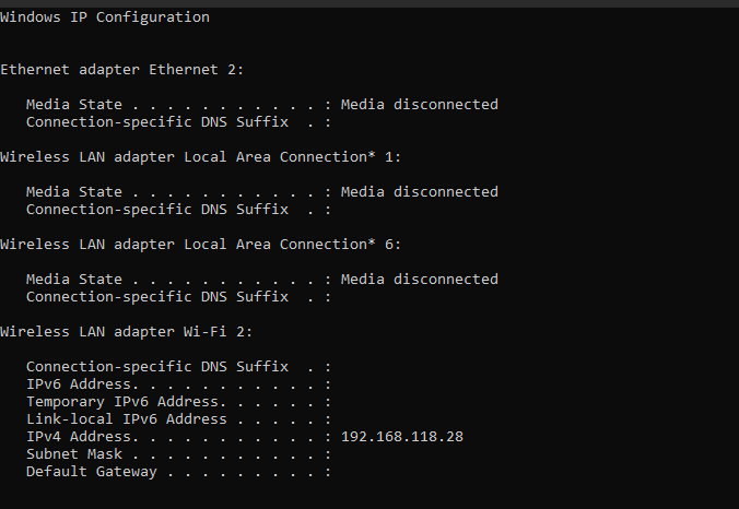 Get IP Address