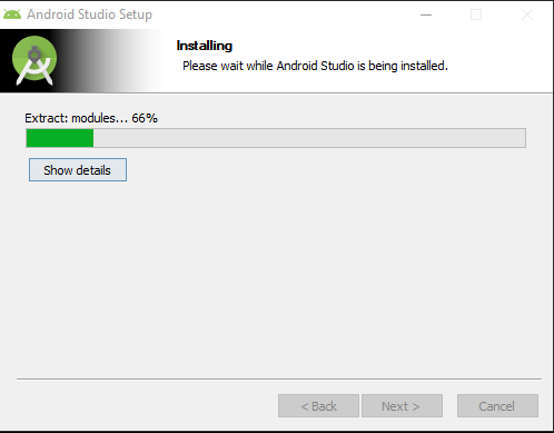 Android Studio Installation Started