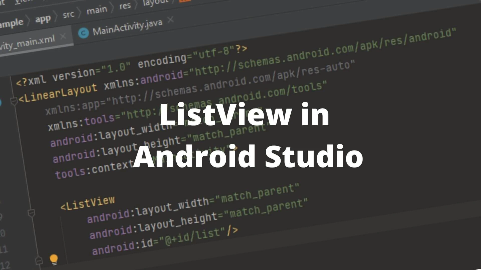ListView In Android Studio with Example