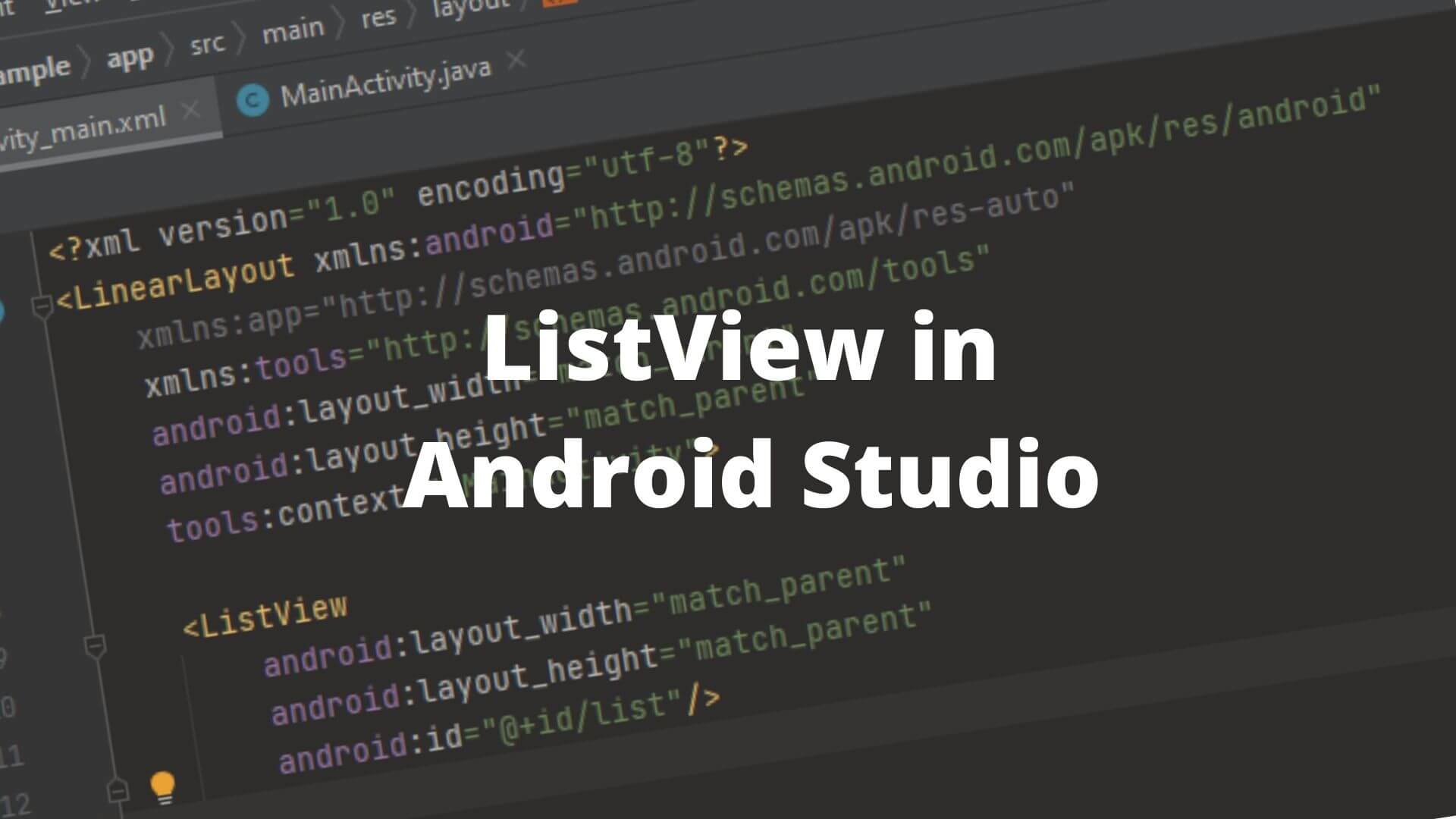 ListView in Android Studio