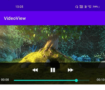 Output of VideoView